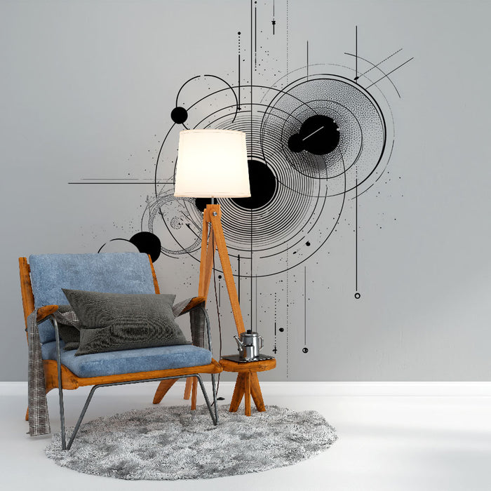 Papier peint abstrait | Design géométrique et minimaliste