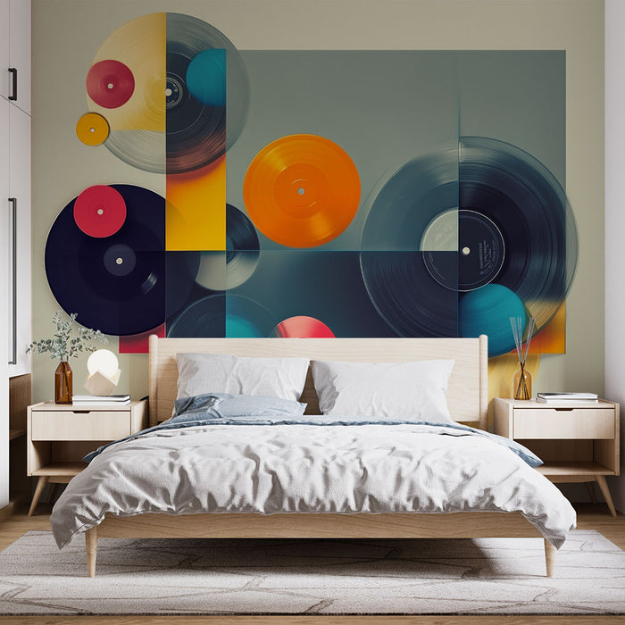 Papier peint vinyle | Design rétro et coloré