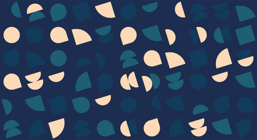 Papier peint géométrique Motif moderne en bleu et beige foncé