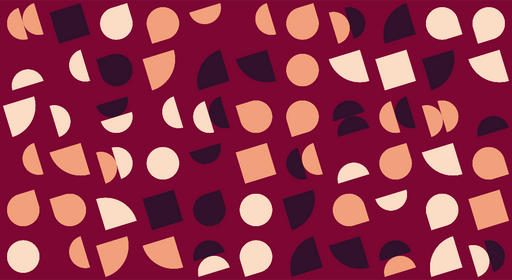Papier peint géométrique Formes colorées sur fond bordeaux