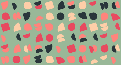 Papier peint géométrique Formes colorées sur fond vert