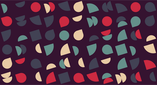 Papier peint géométrique moderne Motifs colorés rétro