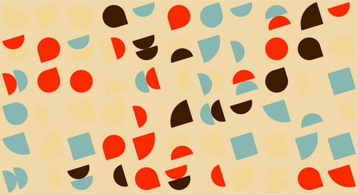 Papier peint géométrique Motifs colorés rétro