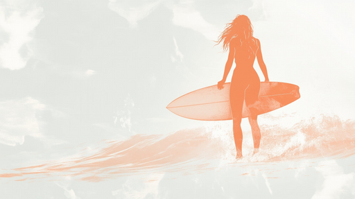 Papier peint surfeuse Ambiance estivale