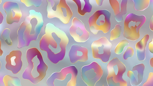 Papier peint holographique Motifs abstraits et colorés