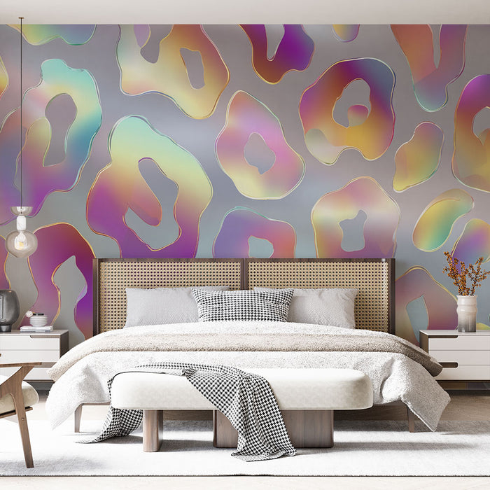 Papier peint holographique | Motifs abstraits et colorés