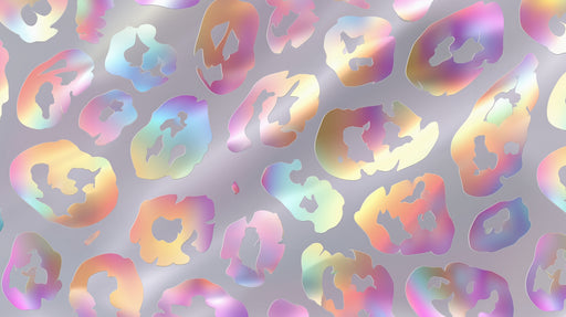 Papier peint holographique Léopard arc-en-ciel