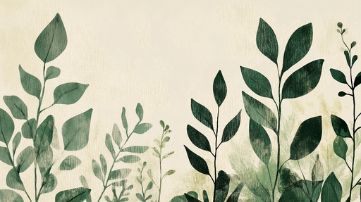 Papier peint feuillage vert Nature élégante