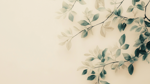 Papier peint feuillage Élan de verdure pastel