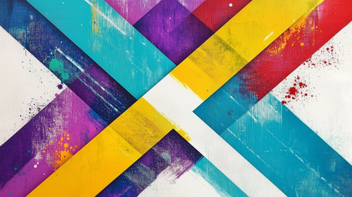 Papier peint géométrique Éclat de couleurs vibrantes