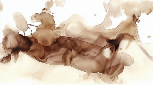 Papier peint abstrait Effet aquarelle marron