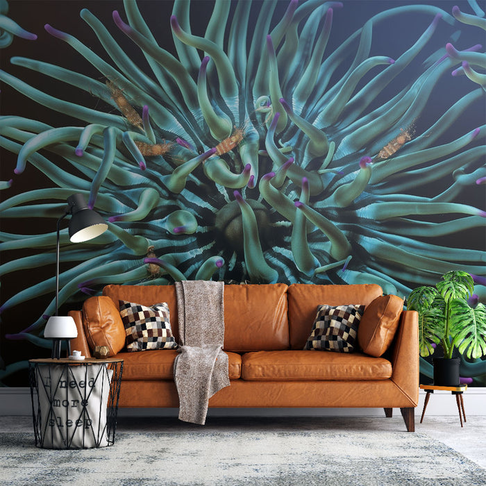 Papier peint anémone | Design marin et vibrant