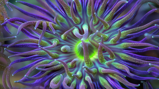 Papier peint Anémone Motif Multicolore Vibrant