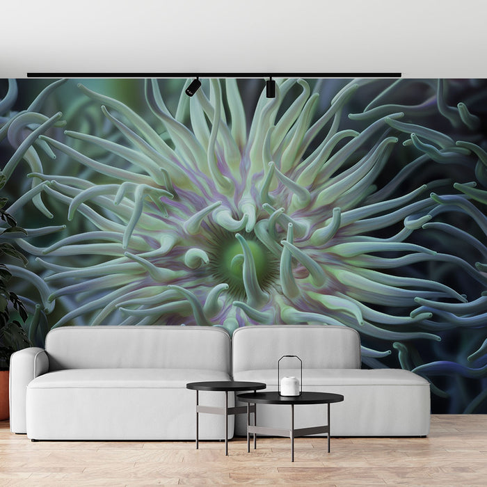 Papier peint anémone | Design marin élégant