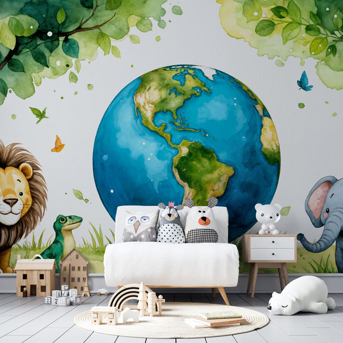 Papier peint animaux | Illustration magique et colorée