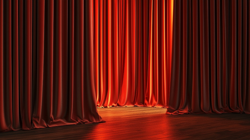 Papier peint théâtre Rideaux rouges dramatiques