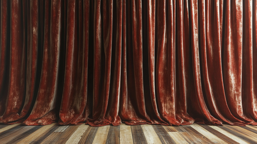 Rideau Velours Rouge Élégance Théâtrale