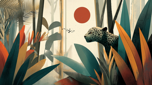 Papier peint jungle sauvage Design exotique et mystérieux