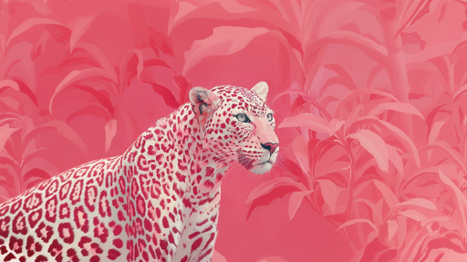 Papier peint léopard rose Jungle élégante