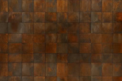 Papier peint carrelage rouille Ambiance industrielle et chaleureuse