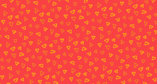 Papier peint géométrique Triangles orange sur fond rouge