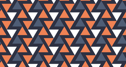 Papier peint géométrique Triangles orange et bleu marine