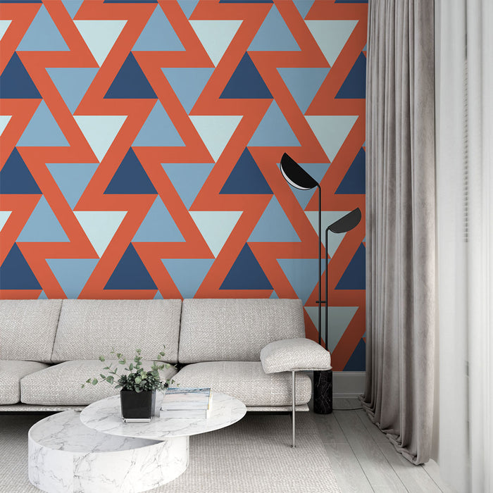 Papier peint géométrique | Design vibrant en triangles