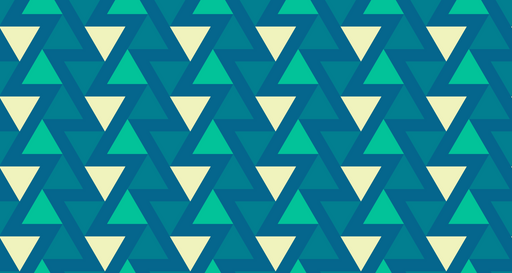 Papier peint géométrique Triangles turquoise et crème