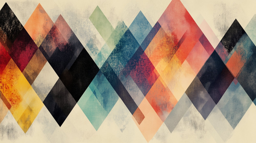 Papier peint géométrique Motif coloré et dynamique