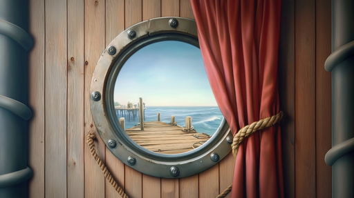 Papier peint hublot Évasion marine