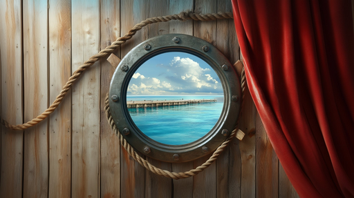Papier peint hublot Évasion maritime