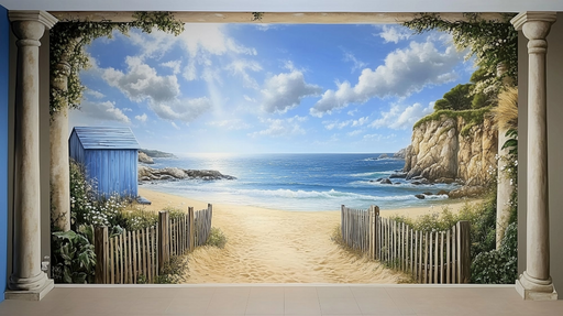 Papier peint plage Évasion côtière réaliste