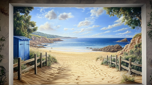 Papier peint plage Évasion côtière panoramique