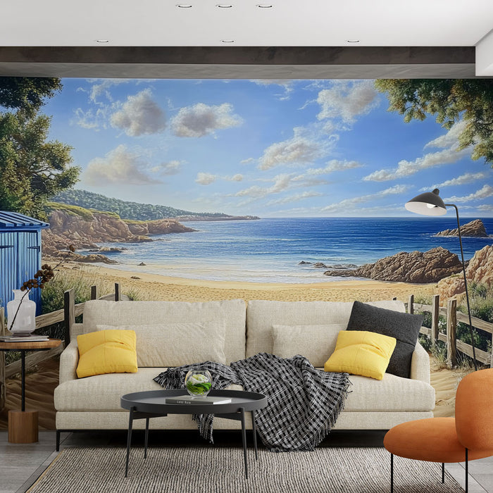 Papier peint plage | Évasion côtière panoramique