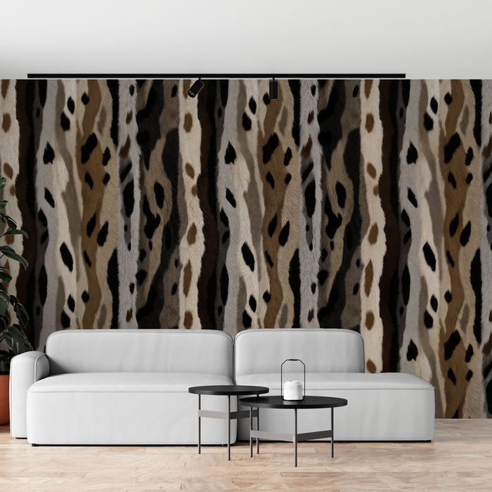 Papier peint fourrure animale | Design exotique et sauvage