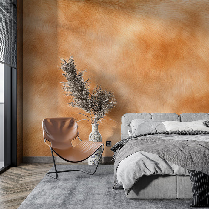 Papier peint fourrure rousse | Texture douce et naturelle