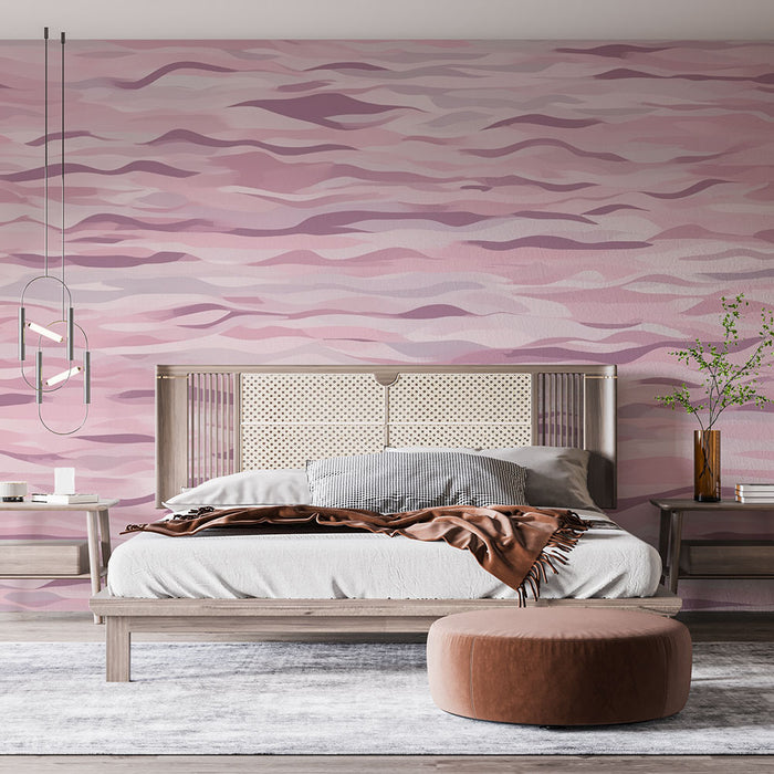 Papier peint camouflage rose | Design moderne et doux