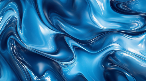 Papier peint fluide bleu Effet métallique et dynamique