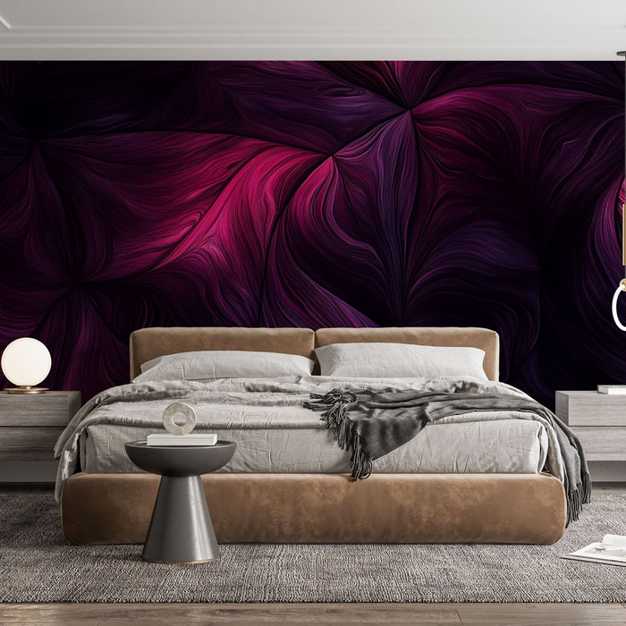 Papier peint abstrait | Touche de violet et fuchsia