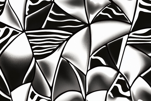 Papier peint géométrique Noir et Blanc Abstrait