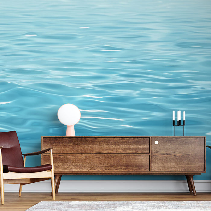Papier peint eau turquoise | Sérénité ondulante