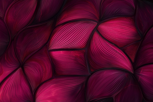 Papier peint floral Des feuilles luxueuses pourpre