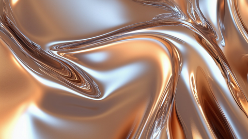 Papier peint métallique Reflets fluides et chromatiques