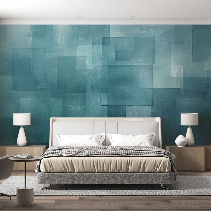 Papier peint géométrique | Tons de bleu moderne