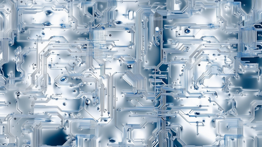 Papier peint circuit imprimé Design futuriste métallique