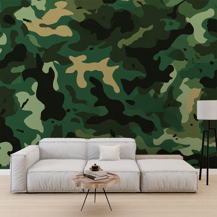 Papier peint camouflage | Motif militaire réaliste