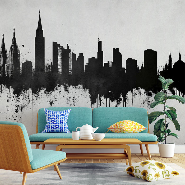 Papier peint skyline | Design urbain artistique