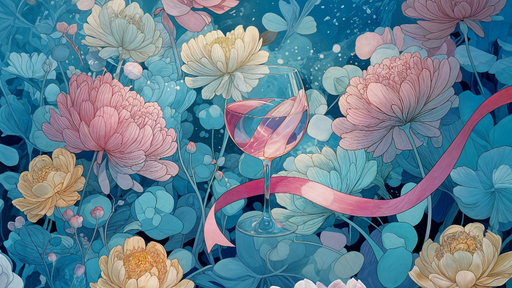 Papier peint floral Éclat de fleurs et verre