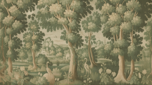 Papier peint paysage pastoral Scène bucolique et verdoyante