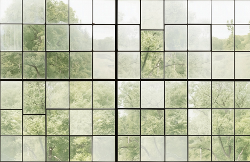 Papier peint nature Vues boisées en mosaïque